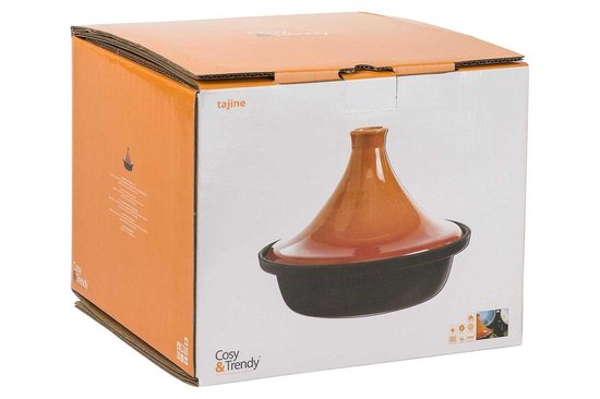 Cosy & Trendy Tajine Zwart / Oranje 25cm