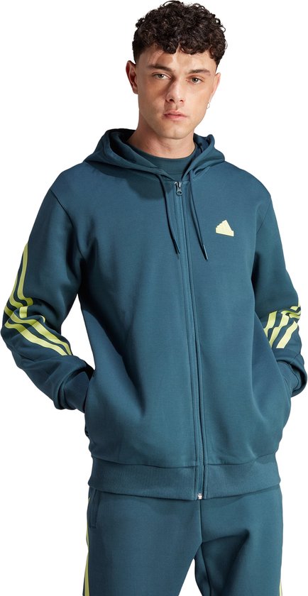 adidas-Sportswear-Future-Icons-3-Stripes-Ritshoodie-XL-Heren-Turquoise-dgmoutlet-nl adidas Sportswear Future Icons 3-Stripes Ritshoodie - XL - Heren - Turquoise
