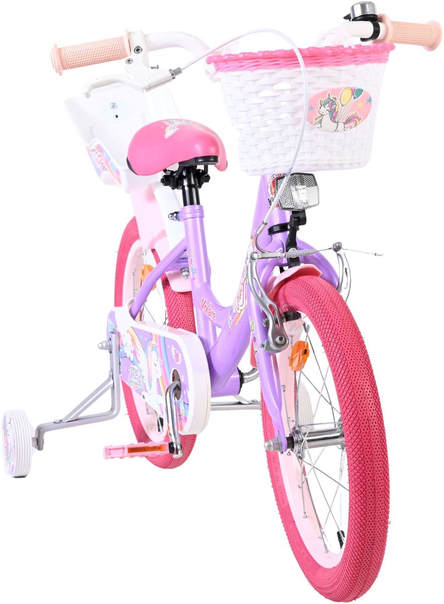 Volare Unicorn Kinderfiets - Meisjes - 16 inch - Paars