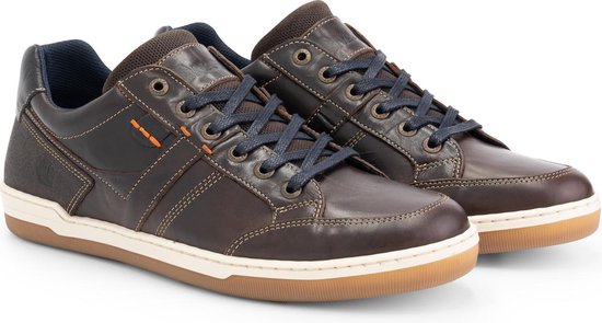 NoGRZ M.Breuer - maat 41- Leren herensneakers - Veterschoenen mannen - Donkerbruin Leer