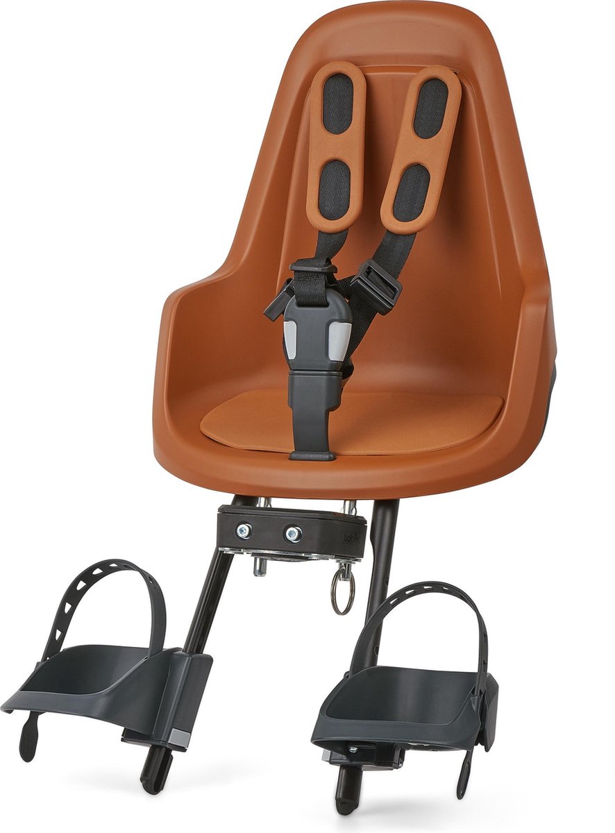 Bobike One Mini voorzitje - Chocolate Brown - fietsstoeltje - kinderzitje - voorzitje - fietszitje - voor fiets of e-bike