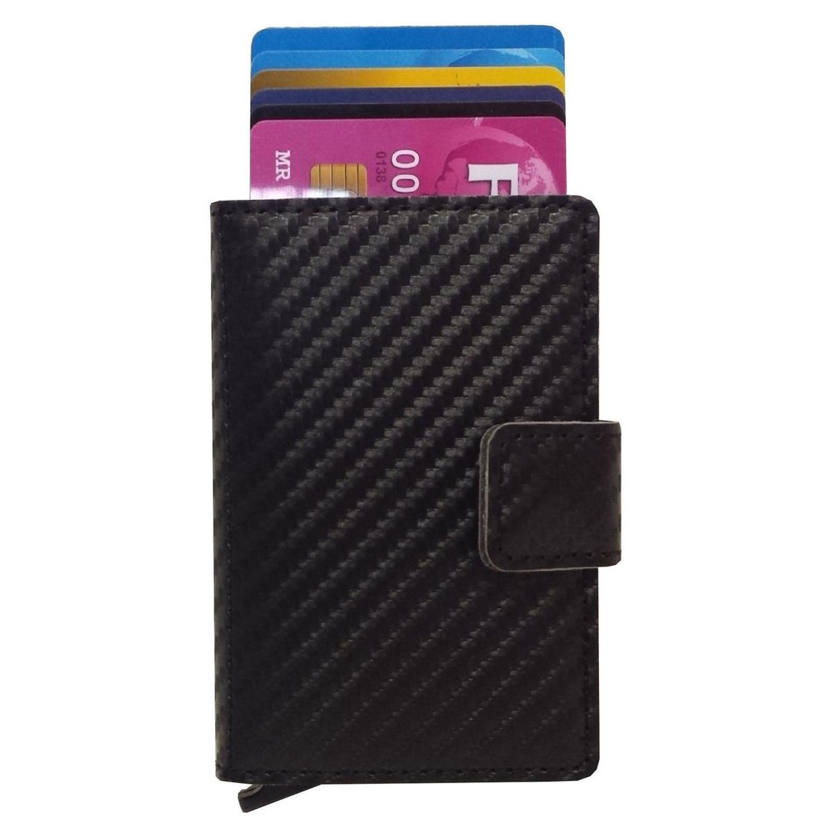 portemonnee, wallet, carbon fiber, kaarthouder, magnetische sluiting