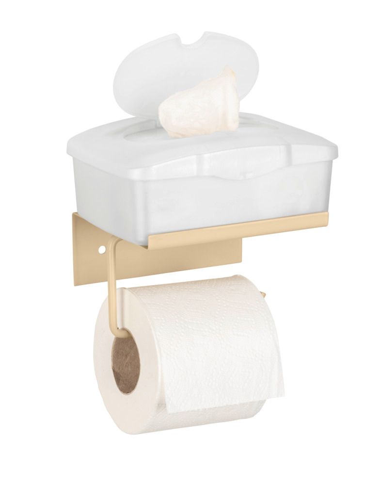 Toiletrolhouder met planchet - beige