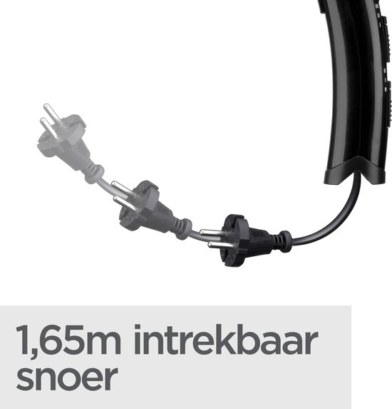 BaByliss Cordkeeper 2000 D374DE - Föhn - DC motor - 1,95m intrekkend snoer - Diffuser - Ionisch
