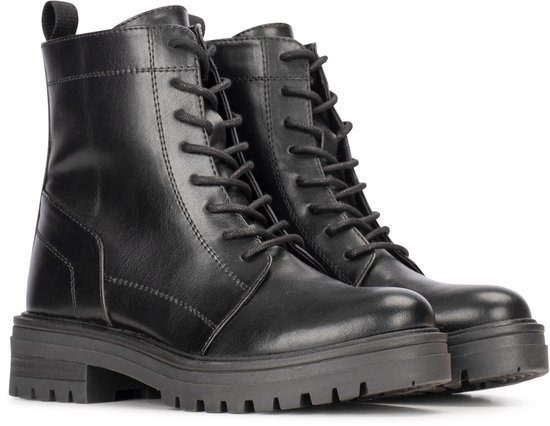 leren boots, combat boots, zwarte boots, luxe zolen, veter boots