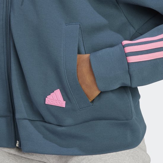 adidas Maat L  Sportswear Future Icons 3-Stripes Ritshoodie - Dames - Turquoise