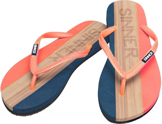 SINNER Capitola - Maat 39 - Dames Slippers - Oranje/Licht bruin