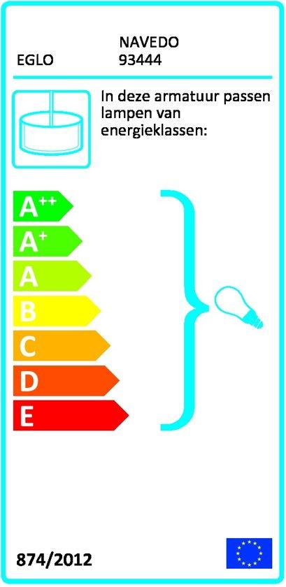 Koopjeshoek - EGLO Navedo - Buitenverlichting - Hanglamp - 1 Lichts - Wit - Helder
