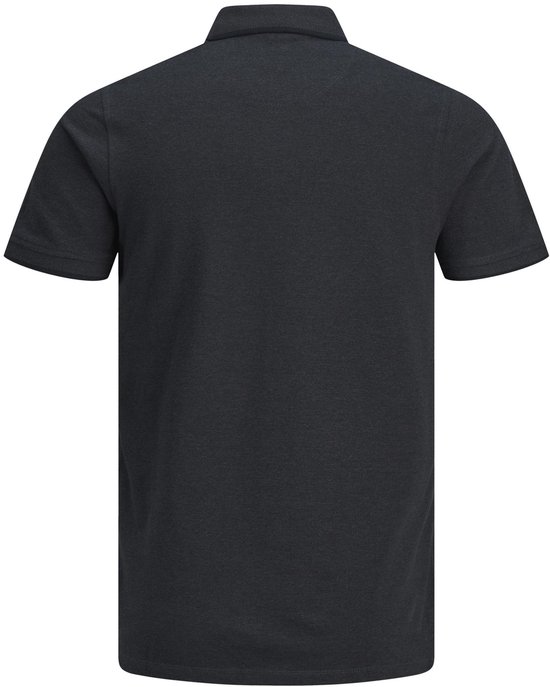 polo shirt, short sleeves, donkergrijs, katoen, effen