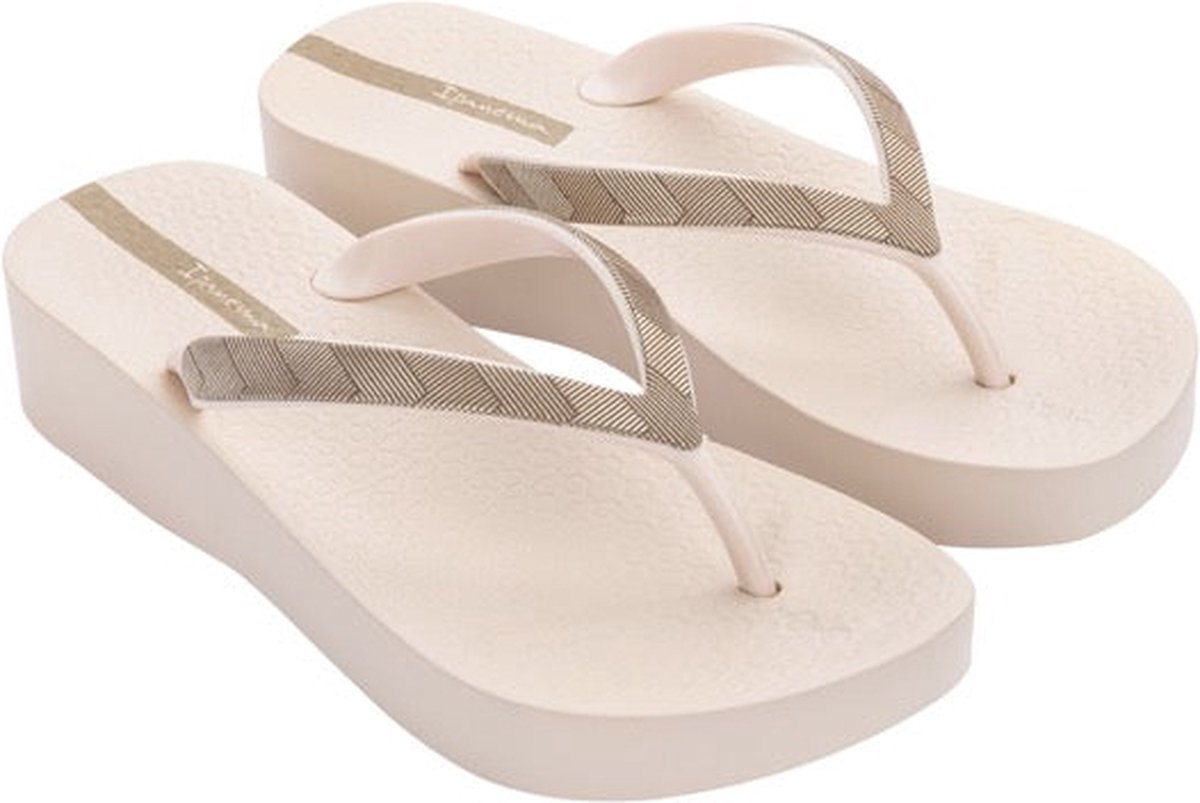 Ipanema - maat 37 - Anatomic Mesh Plateau Slippers Dames - Beige
