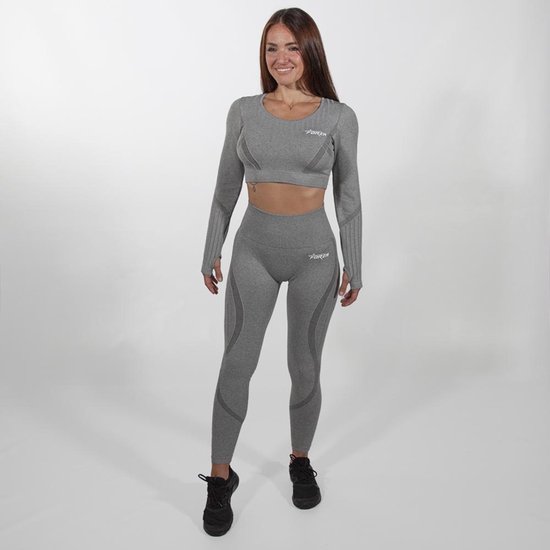 FORZA Maat L  HOGE TAILLE LEGGINGS - PEARL GREY