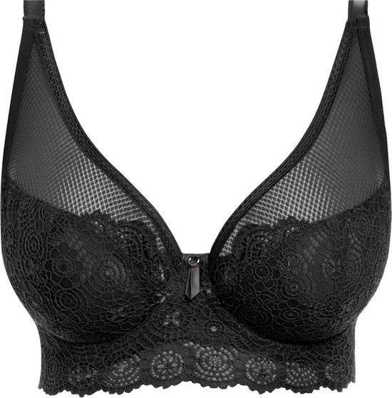 bh-bralette, lace, black, underwire, mesh