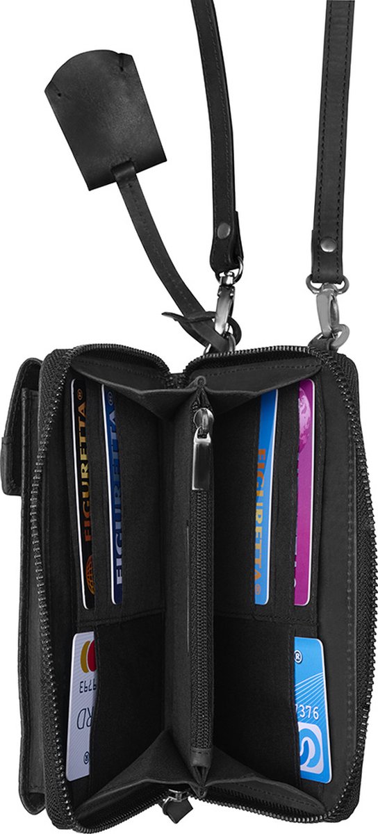 BURKELY Dames Phonebag Lynn - Zwart