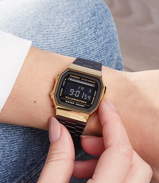 Casio Vintage A168WEGB-1BEF Dameshorloge 36 mm - Zwart