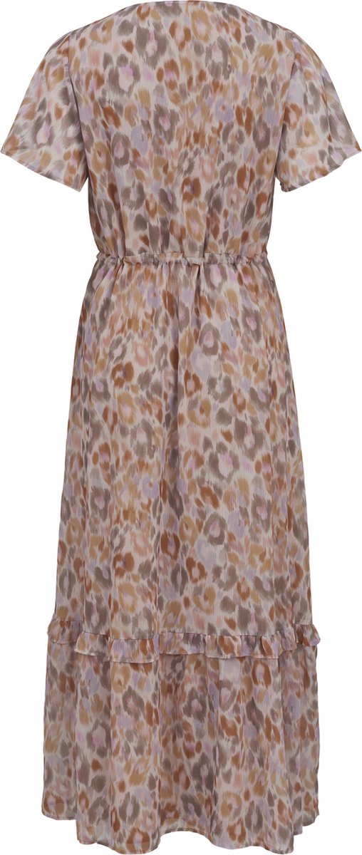 VILA - Maat 36 - VIFILIE LEO V-NECK S/S ANCLE DRESS/SU Dames Jurk
