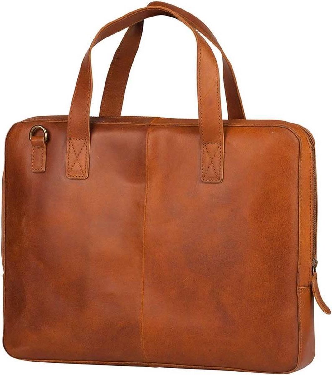 BURKELY Vintage Noa Little Aktetas - 13 inch Laptoptas - Cognac