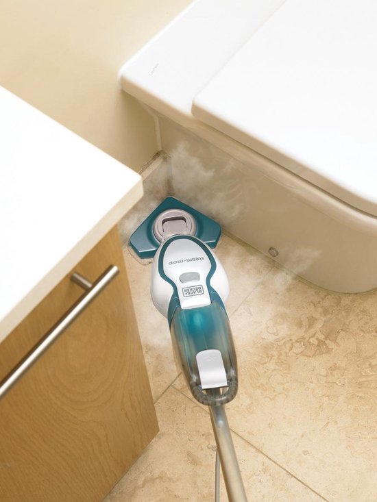 BLACK+DECKER STEAM MOP™: Hygienisch, makkelijk, snel en chemicalienvrij voor alle gesloten vloeren. Variabele stoominstelling - FSM1616-QS