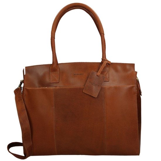BURKELY Vintage Doris Schoudertas - 15 inch - Cognac