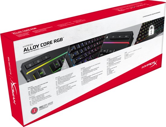 HyperX Alloy Core - Gaming Toetsenbord - RGB - Membraan - Qwerty - Zwart
