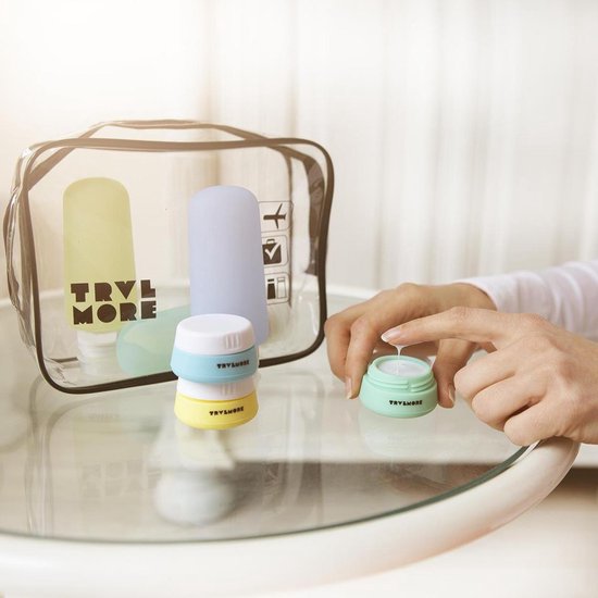 TravelMore Navulbare Silicone Reisflesjes met  Etui