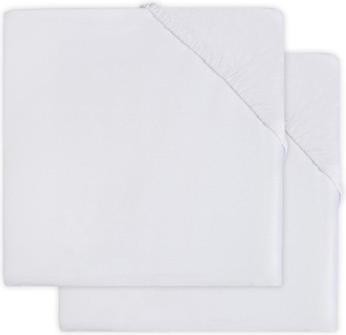 Jollein - Hoeslaken Wieg Katoen 40x80cm - Baby Ledikant Hoeslaken - Zacht Katoen - Wit - 2 Stuks Servet, Whiteboard