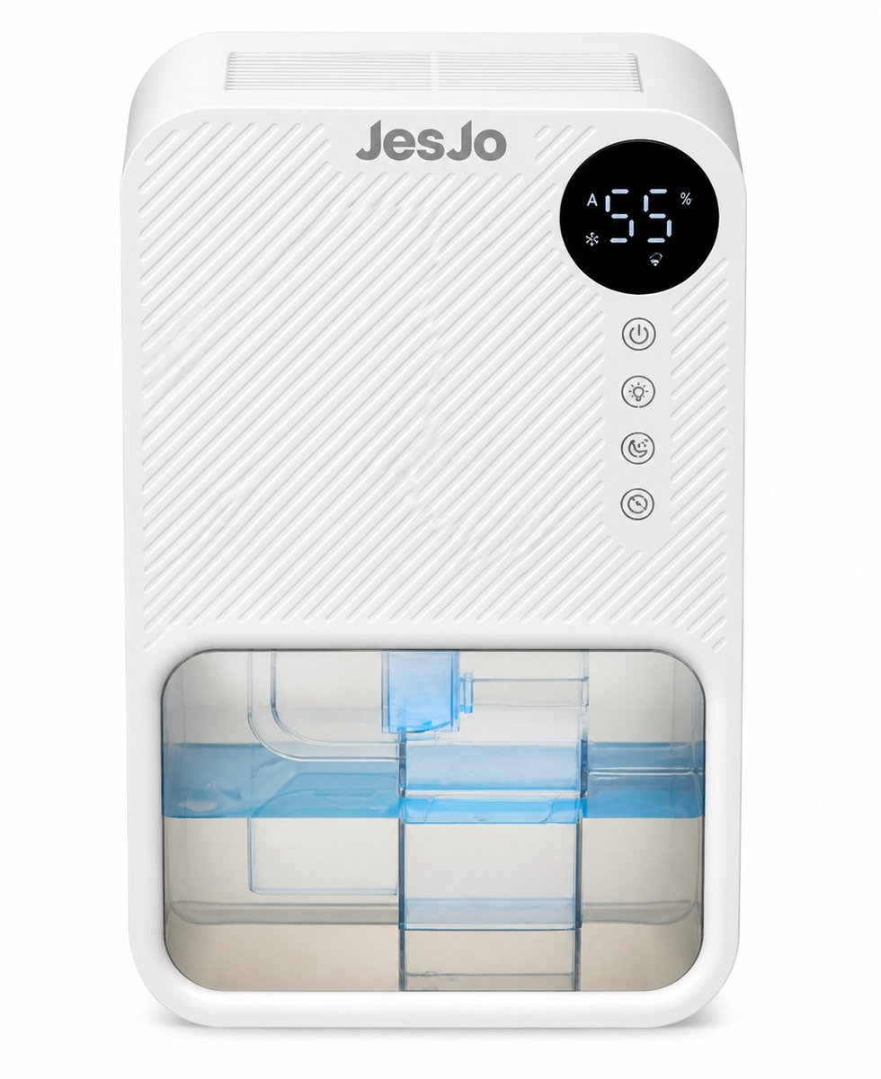 luchtontvochtiger, deshumidifier, digital display, waterreservoir, compact ontwerp