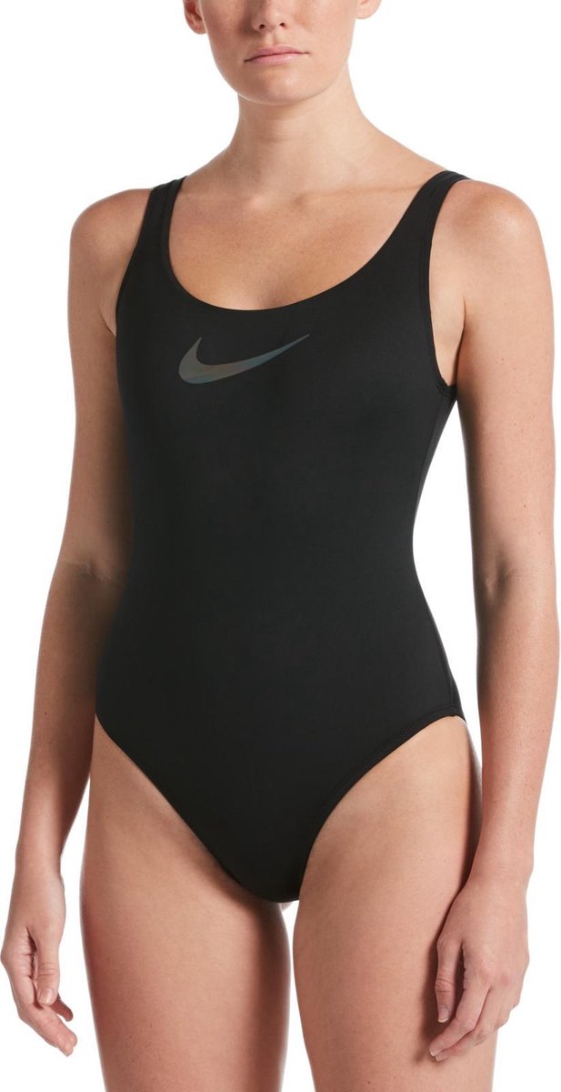 zwemvest, zwemoutfit, onepiece, zwarte badpak, Nike logo