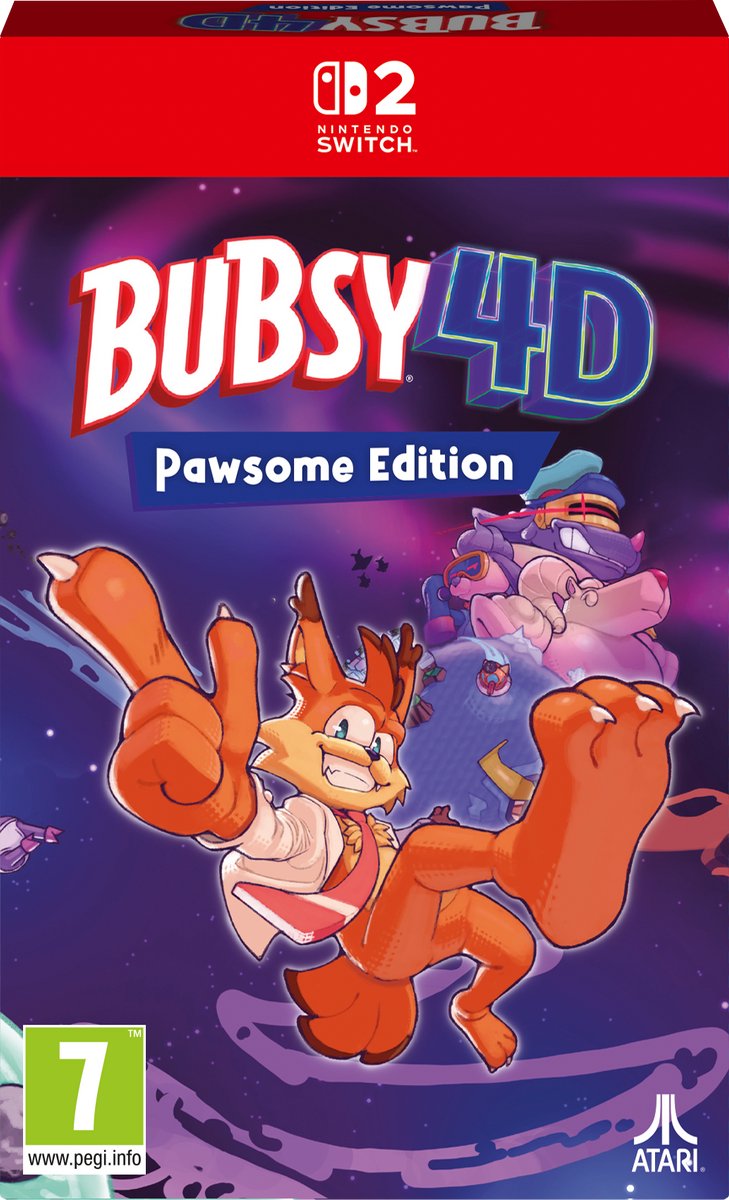 Nintendo Switch, Bubsy 4D, Paw-some Edition, actiefiguur, spel