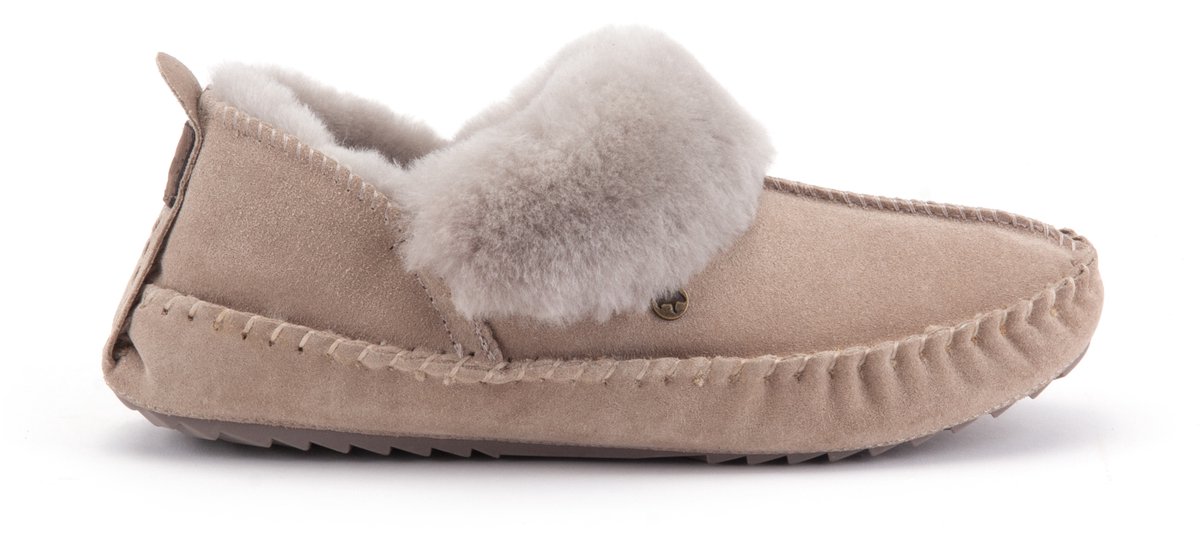slipper, mocassin, luxe, fumee, faux fur