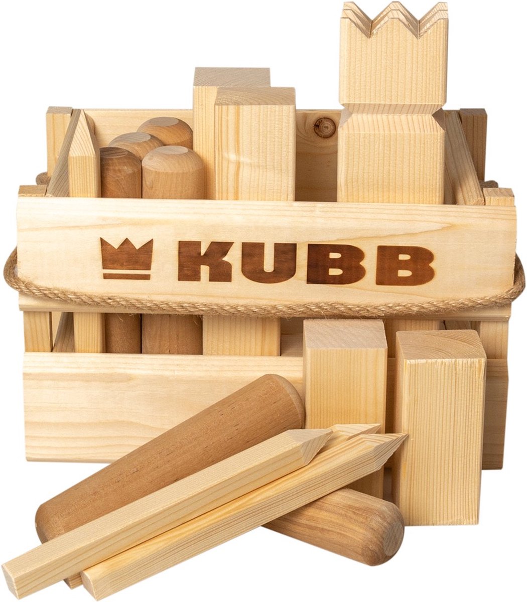 Tactic - Kubb - Zweeds houten werpspel in houten krat