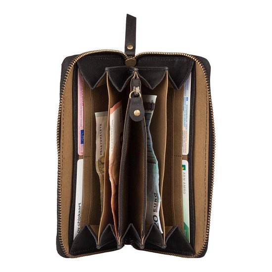 BURKELY Vintage Charly Dames Portemonnee - Zwart
