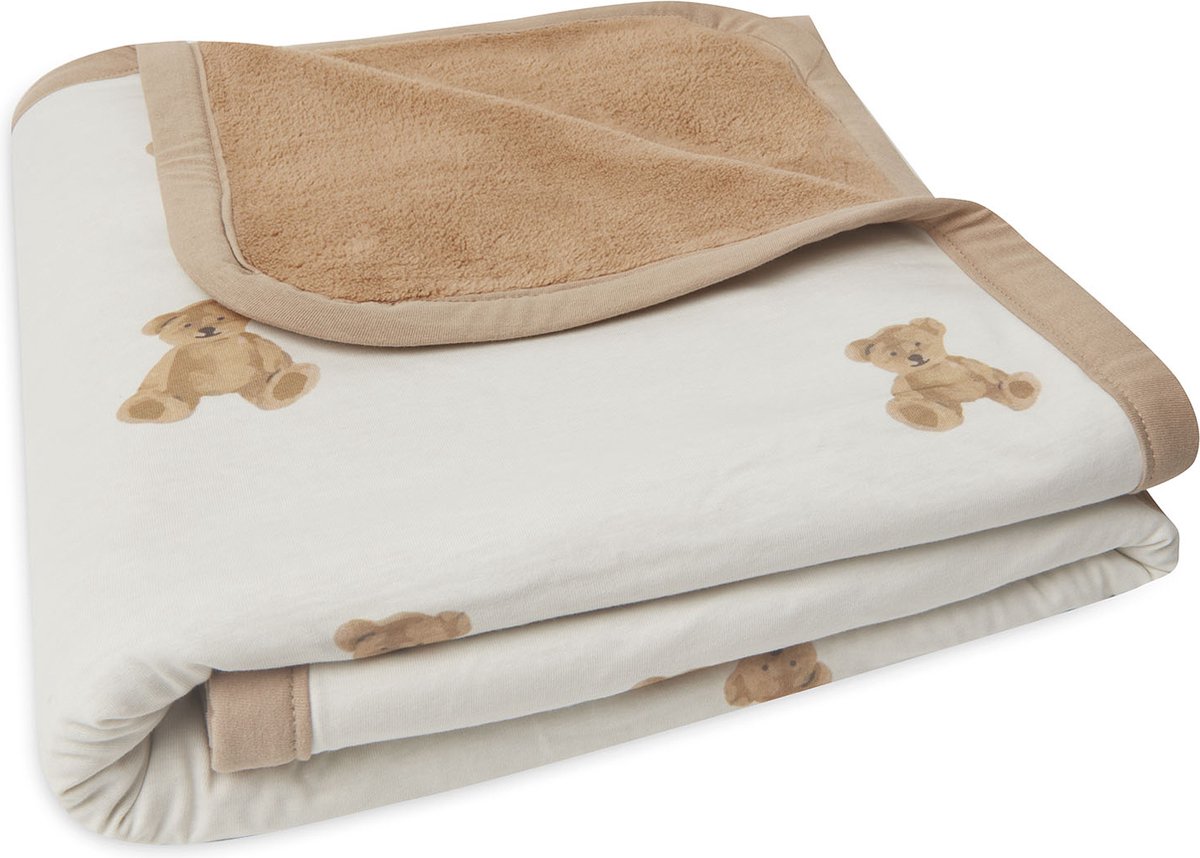 Jollein Baby Deken Ledikant Jersey 100x150cm - Teddy Bear