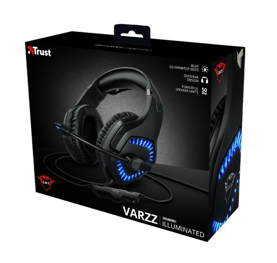 GXT 460 Varzz - Gaming Headset met verlichting voor PS4 en PC - Zwart/Blauw