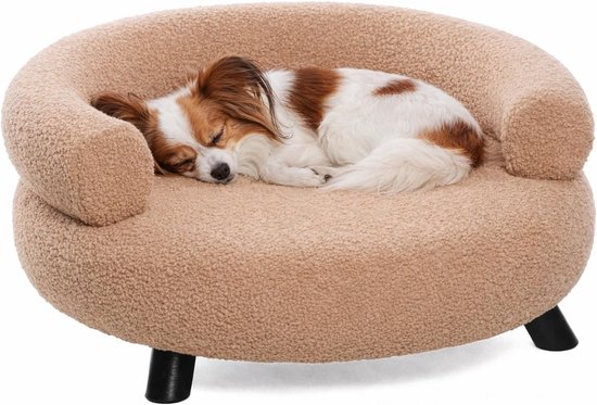 kussenbank, loungebank, dog bed, bolletjesvacht, beige