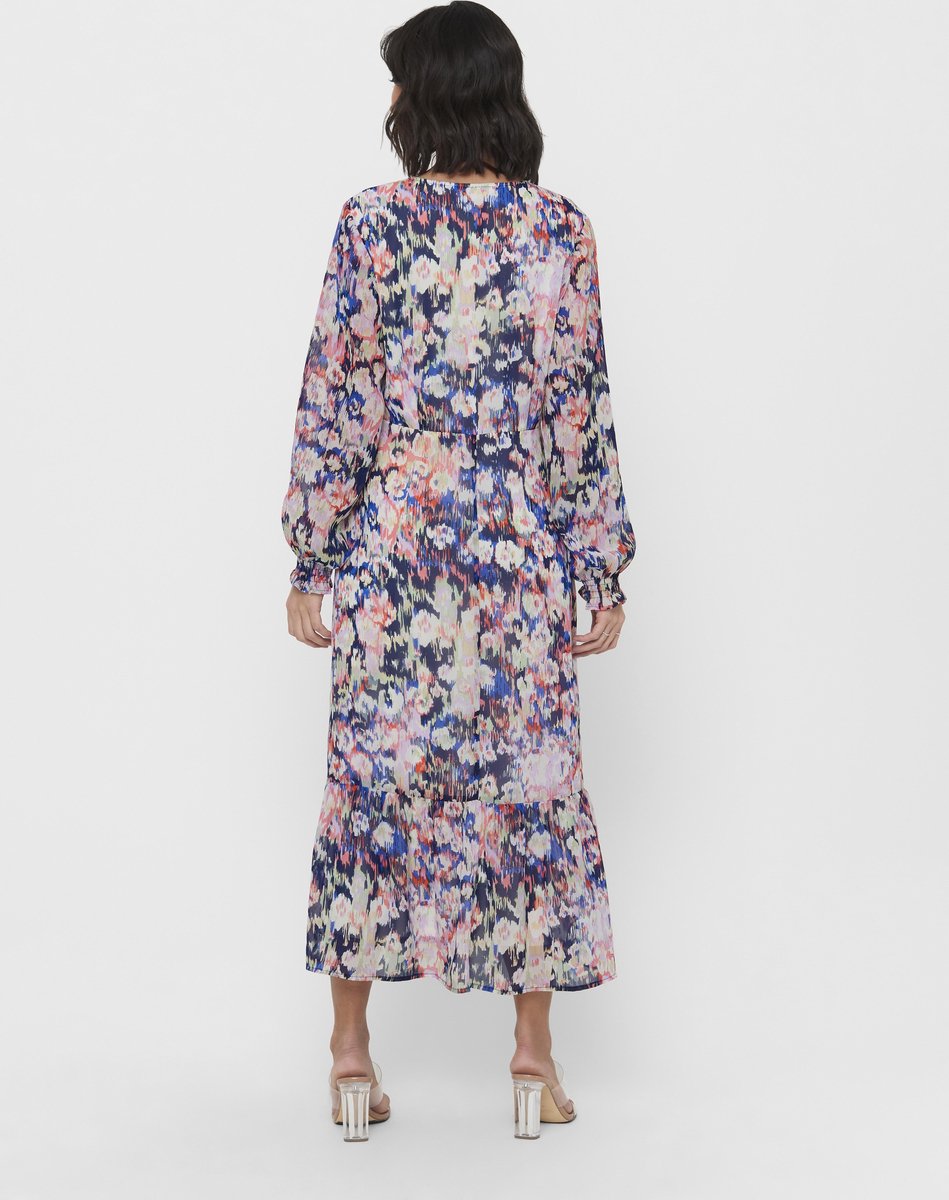 ONLY - Maat S - ONLZOE L/S MIDI DRESS WVN Dames Jurk