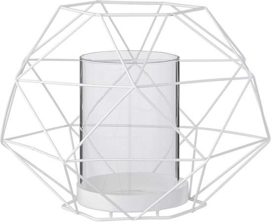 e5fc-8a99-4e93-ba25-7a7ac7eae482 Bloomingville Graphic - Waxinelichthouder - Wit - h16 cm