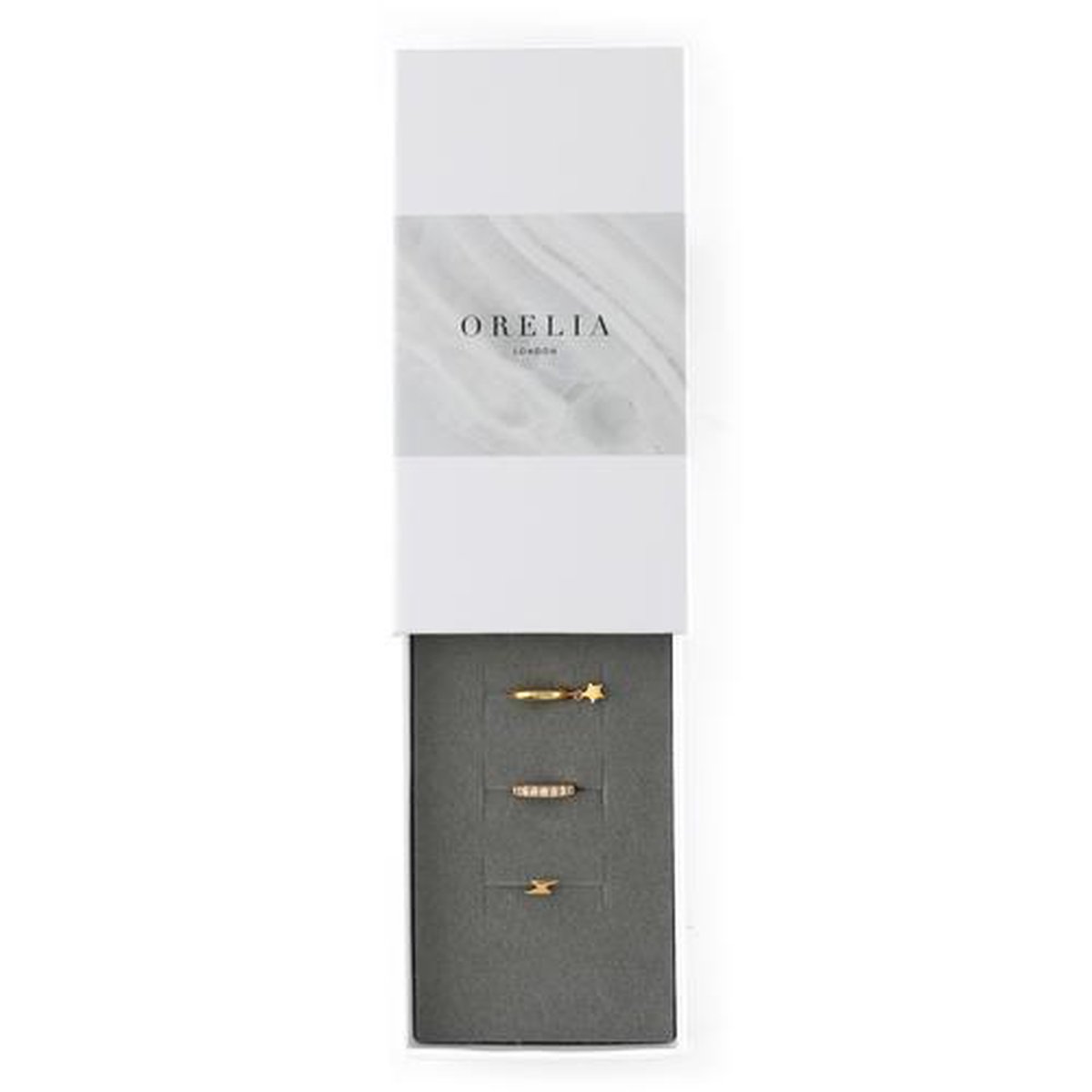 Orelia ear party bliksemschicht en ster goudkleurig met giftbox