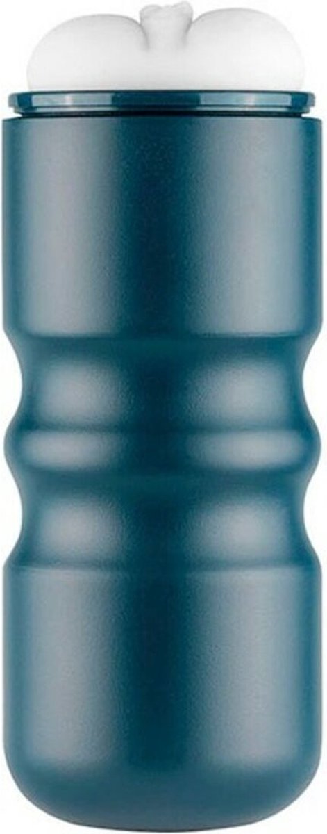 water bottle, sports bottle, flask, blue, bottle lid
