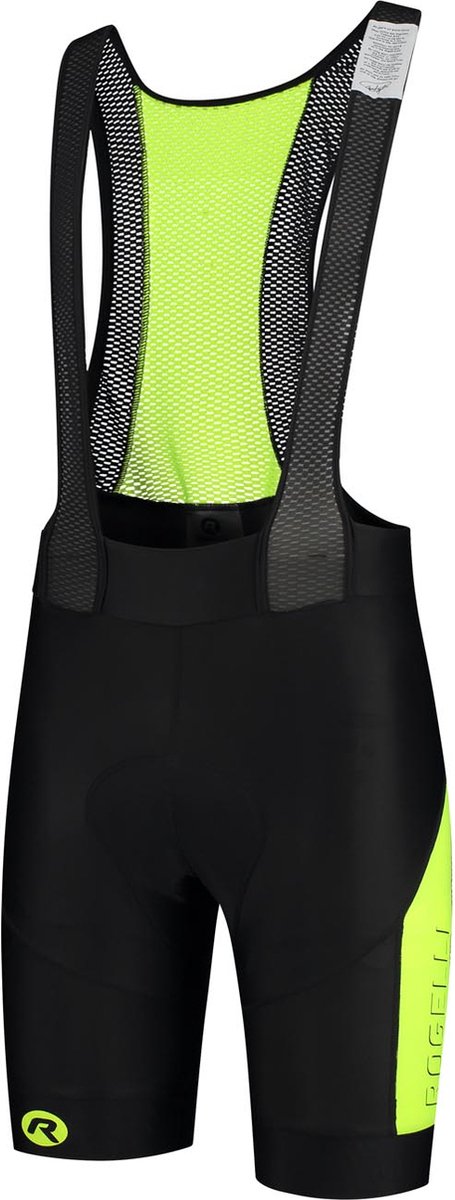 Rogelli - Maat M Tyro Korte Fietsbroek - Met Bretels - Heren - Zwart, Fluor