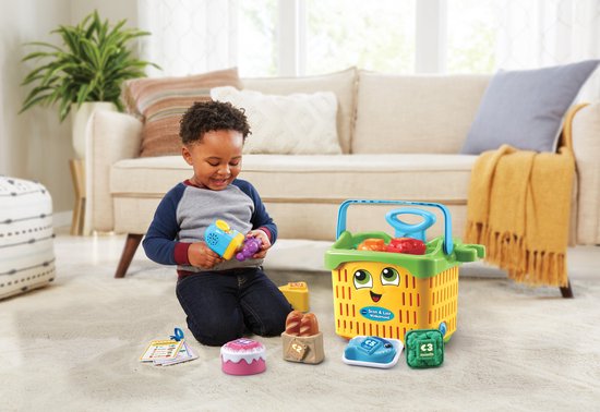 VTech Scan & Leer 2 in 1 Winkelmand - Interactief Baby Speelgoed - Maak Kennis met Vormen & Cijfers