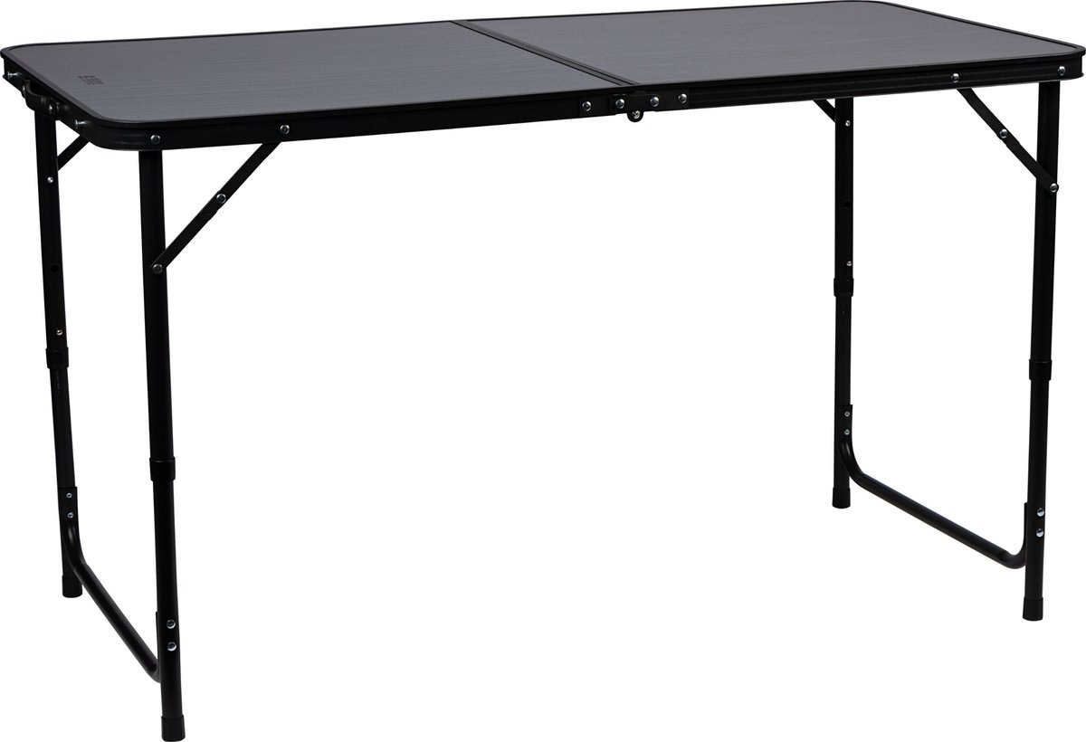 Abbey Camp Campingtafel 120x60 cm Opvouwbaar - Verstelbaar 54-69 cm - Grijs