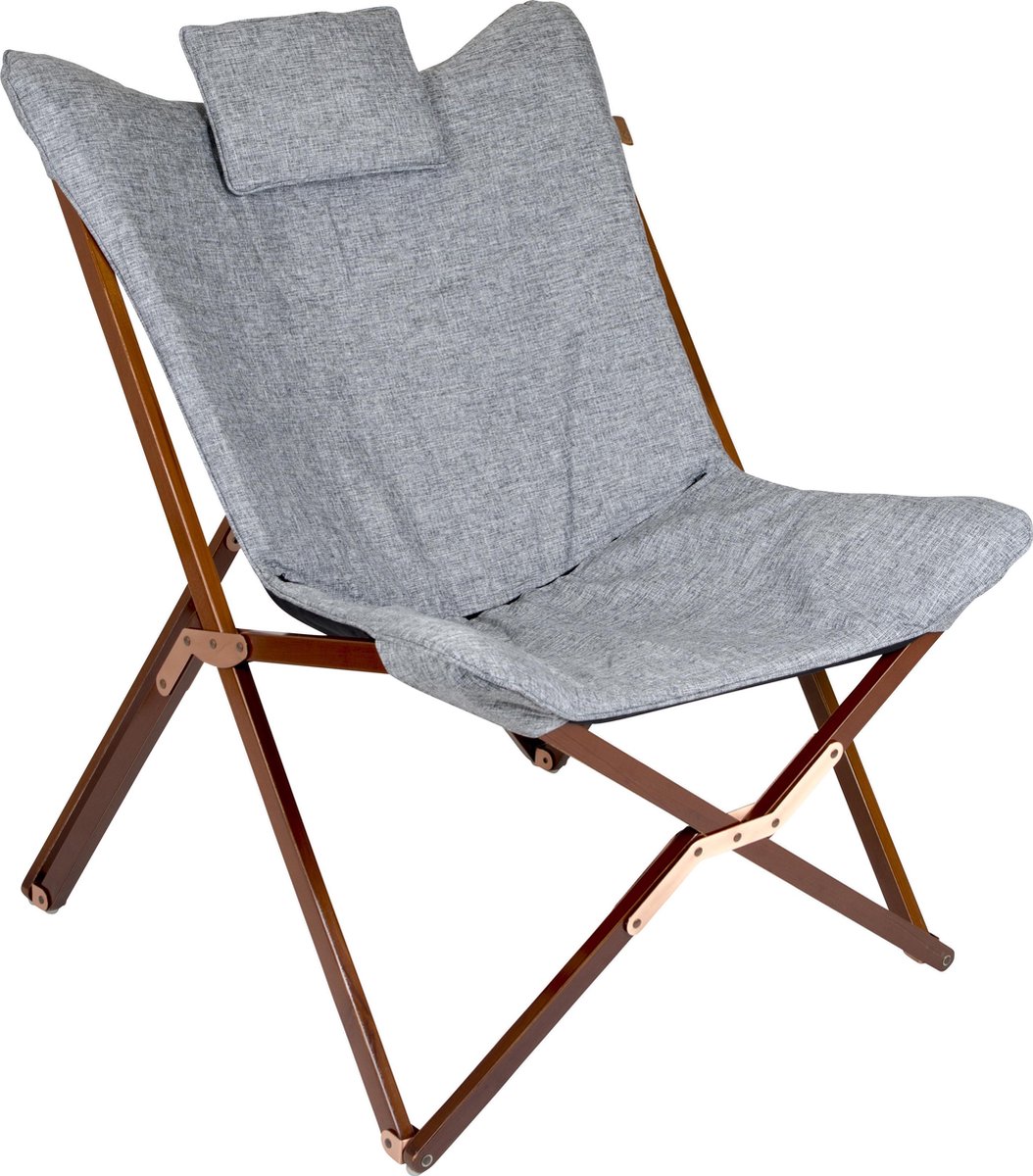 Bo-Camp - Urban Outdoor - Relaxstoel - Bloomsbury - L - Oxford polyester - Grijs