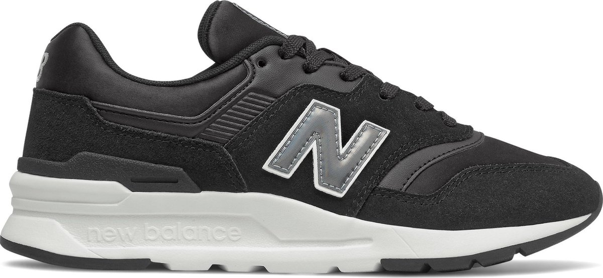 sneaker, zwart, mesh, suede, new balance