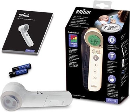 Braun BNT400 digitale lichaams thermometer Contactloos Voorhoofd