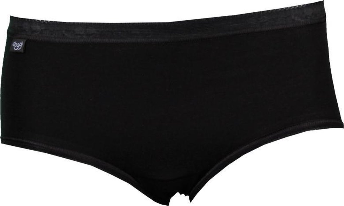 Sloggi - Maat 48 - Basic+ Dames Midi slip - 4pack - Zwart