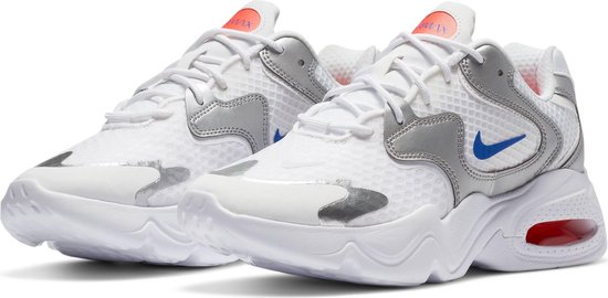 Nike Air Max 2X Dames Sneakers - 38 - White/Racer Blue-White-Metallic Silver