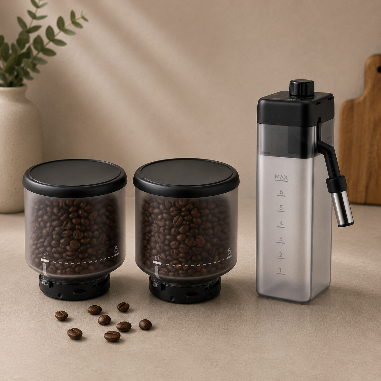 bonenpot, koffiebonen, koffiegrinder, setmodel, karaf