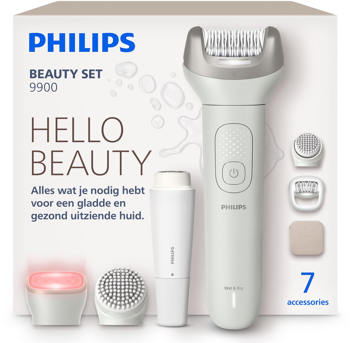 epilator, facial, wet and dry, razor, accessories