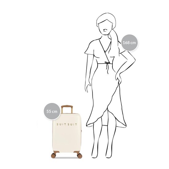 SUITSUIT Fab Seventies Handbagage koffer 55 cm - Antique White