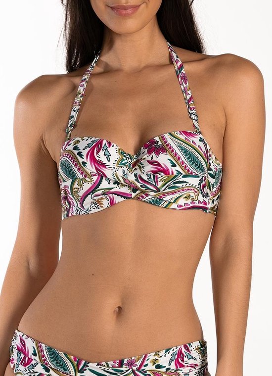 Cyell  - Maat 36B - WAJANG FLORAL Bikinitop Bandeau Voorgevormd met Beugel Dames